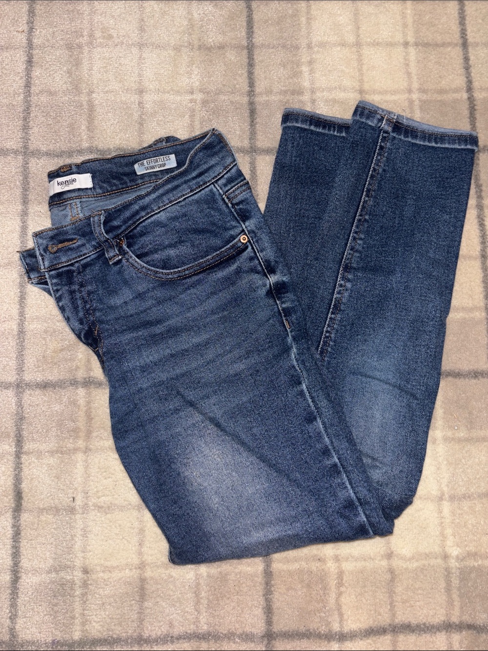 Kensie Women's Medium Blue Straight Leg Jeans